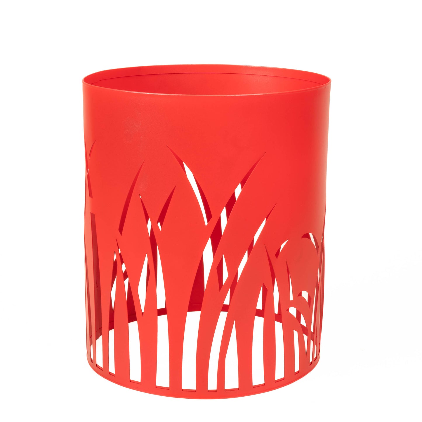 Steel Planter Cover with Grass Motif