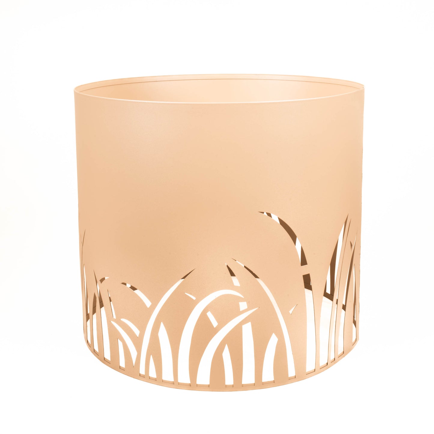 Steel Planter Cover with Grass Motif