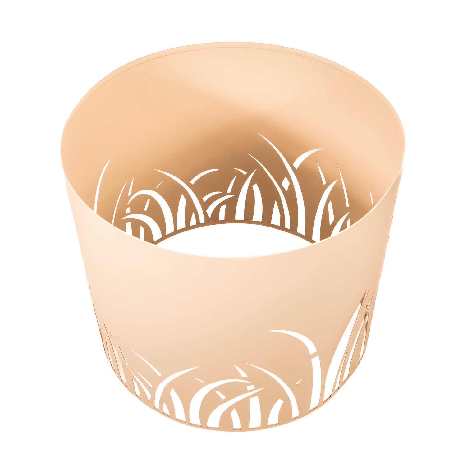 Steel Planter Cover with Grass Motif