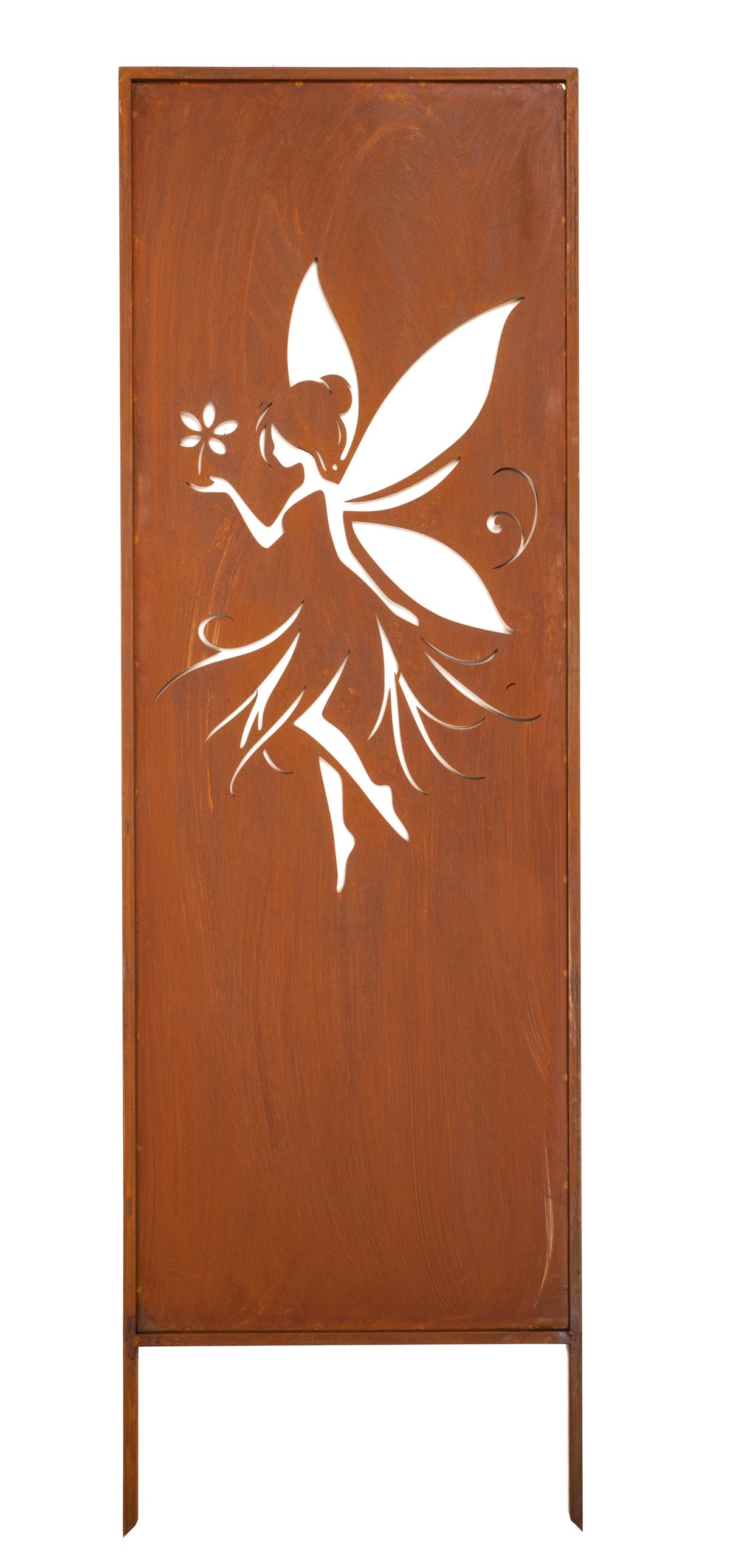 Rusty Steel Fairy Garden Screen – Decorative Metal Privacy Panel for Outdoor & Patio Corten Effect