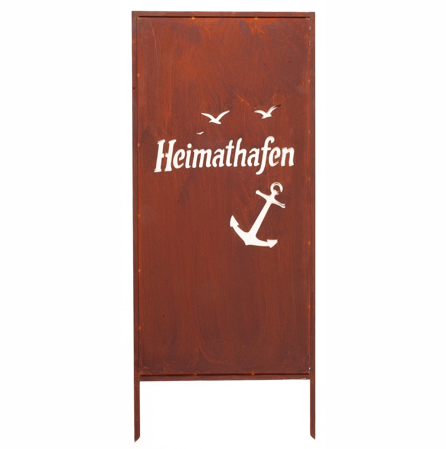 Rustic Metal Garden Screen – Corten Effect Steel Privacy Panel Port