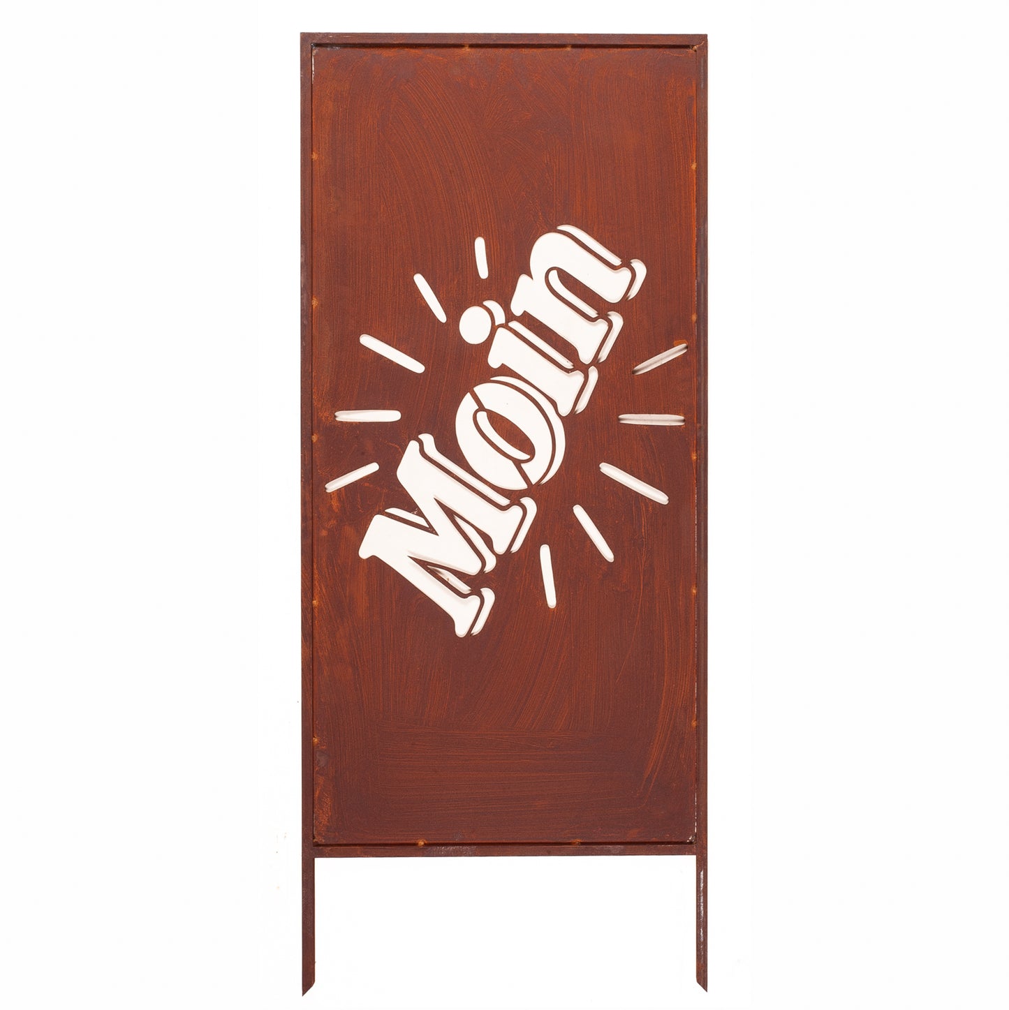 Rustic Metal Garden Screen – Corten Effect Steel Privacy Panel "Moin" ver.2
