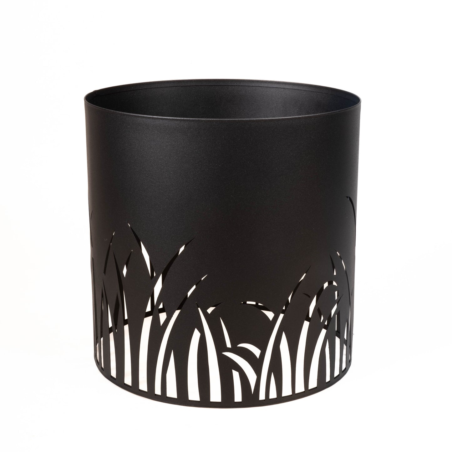 Steel Planter Cover with Grass Motif
