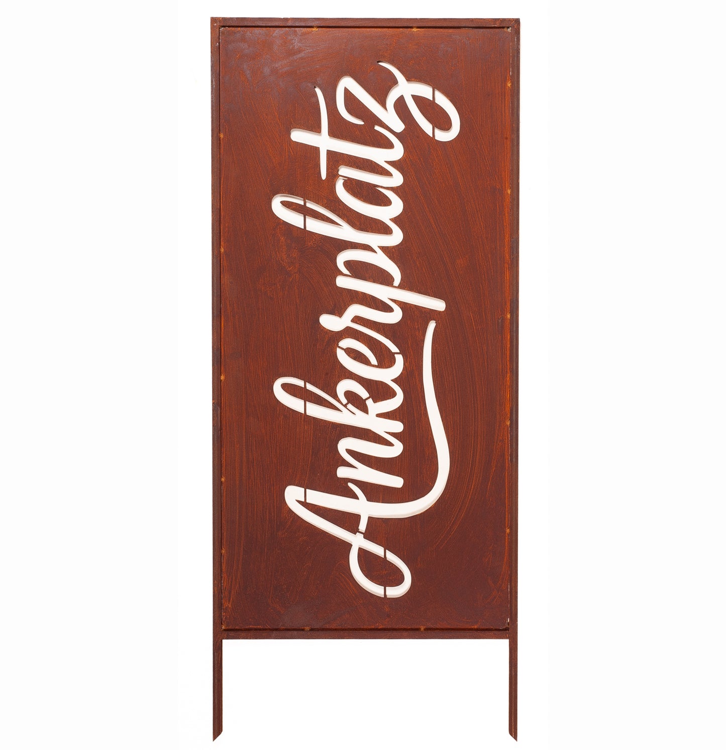 Rustic Metal Garden Screen – Corten Effect Steel Privacy Panel "Ankerplatz"