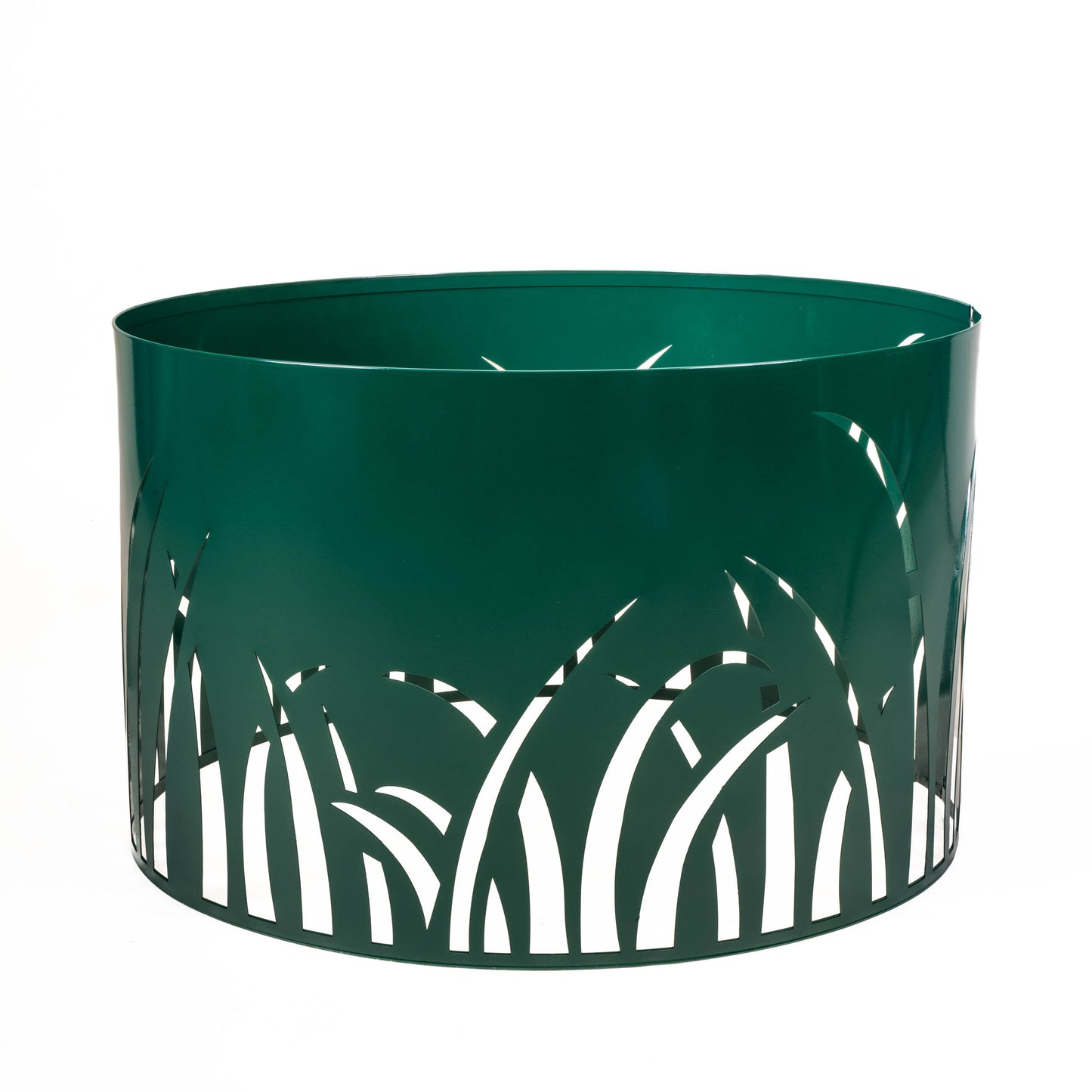 Steel Planter Cover with Grass Motif