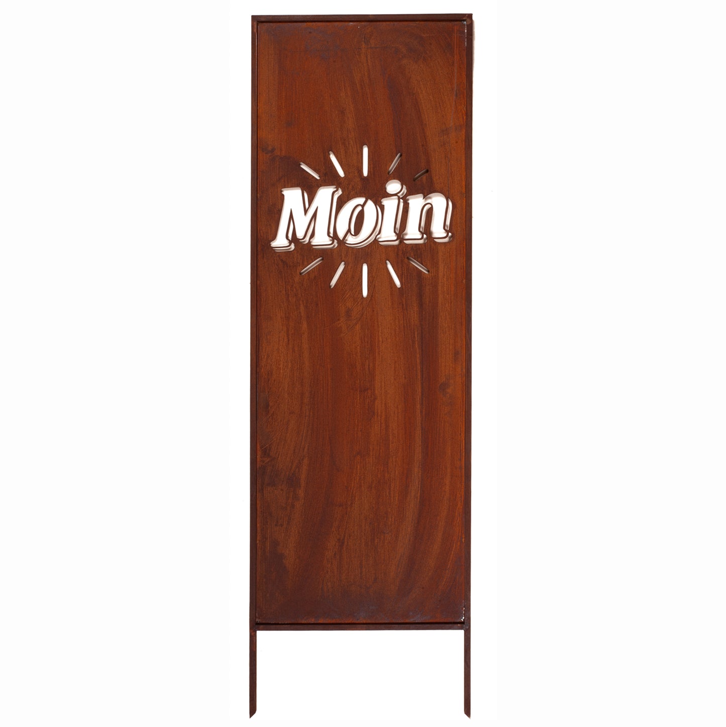 Rustic Metal Garden Screen – Corten Effect Steel Privacy Panel "Moin"