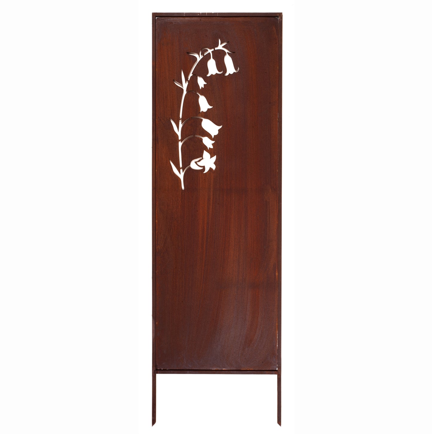Rustic Metal Garden Screen – Corten Effect Steel Privacy Panel Lily of The Valley