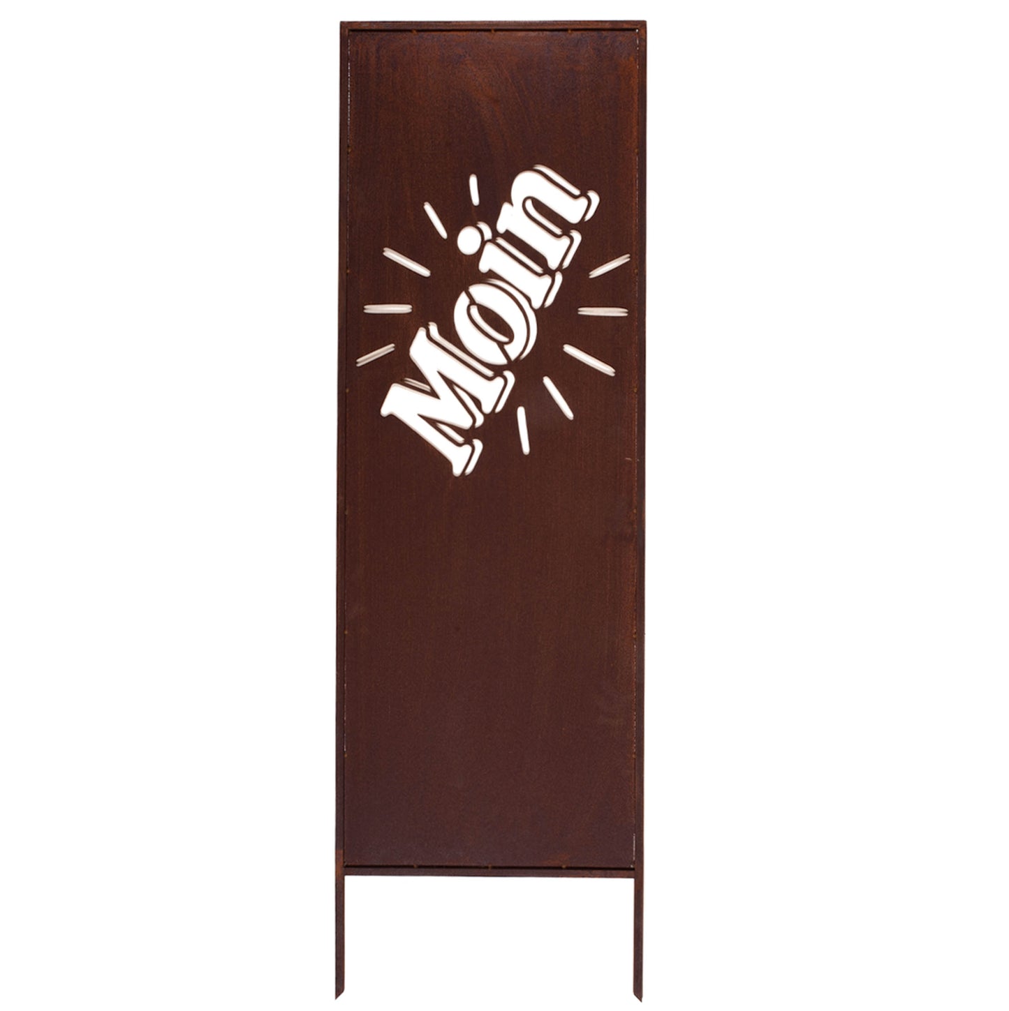 Rustic Metal Garden Screen – Corten Effect Steel Privacy Panel "Moin" ver.2