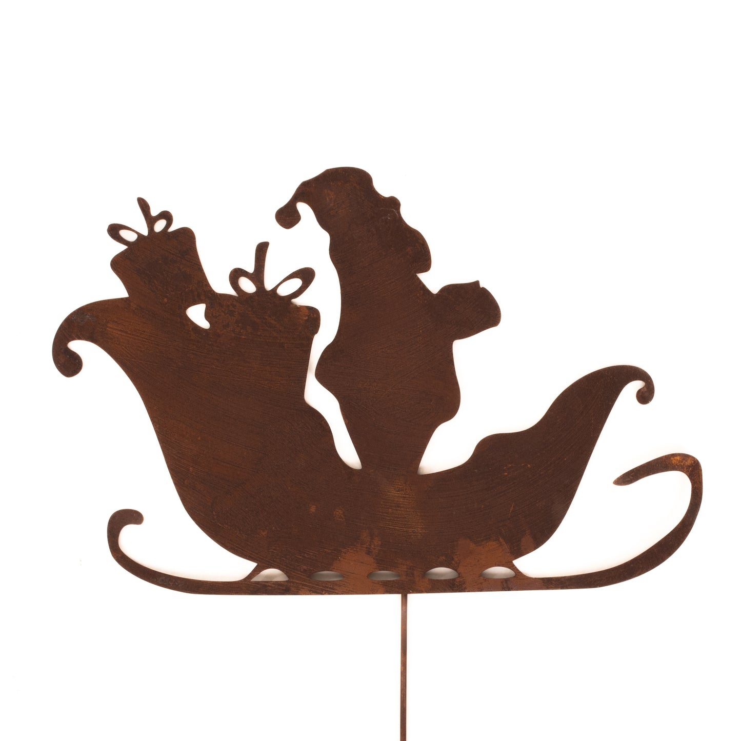 Christmas Decorations Corten Steel Effect - Santa Claus, Reindeers