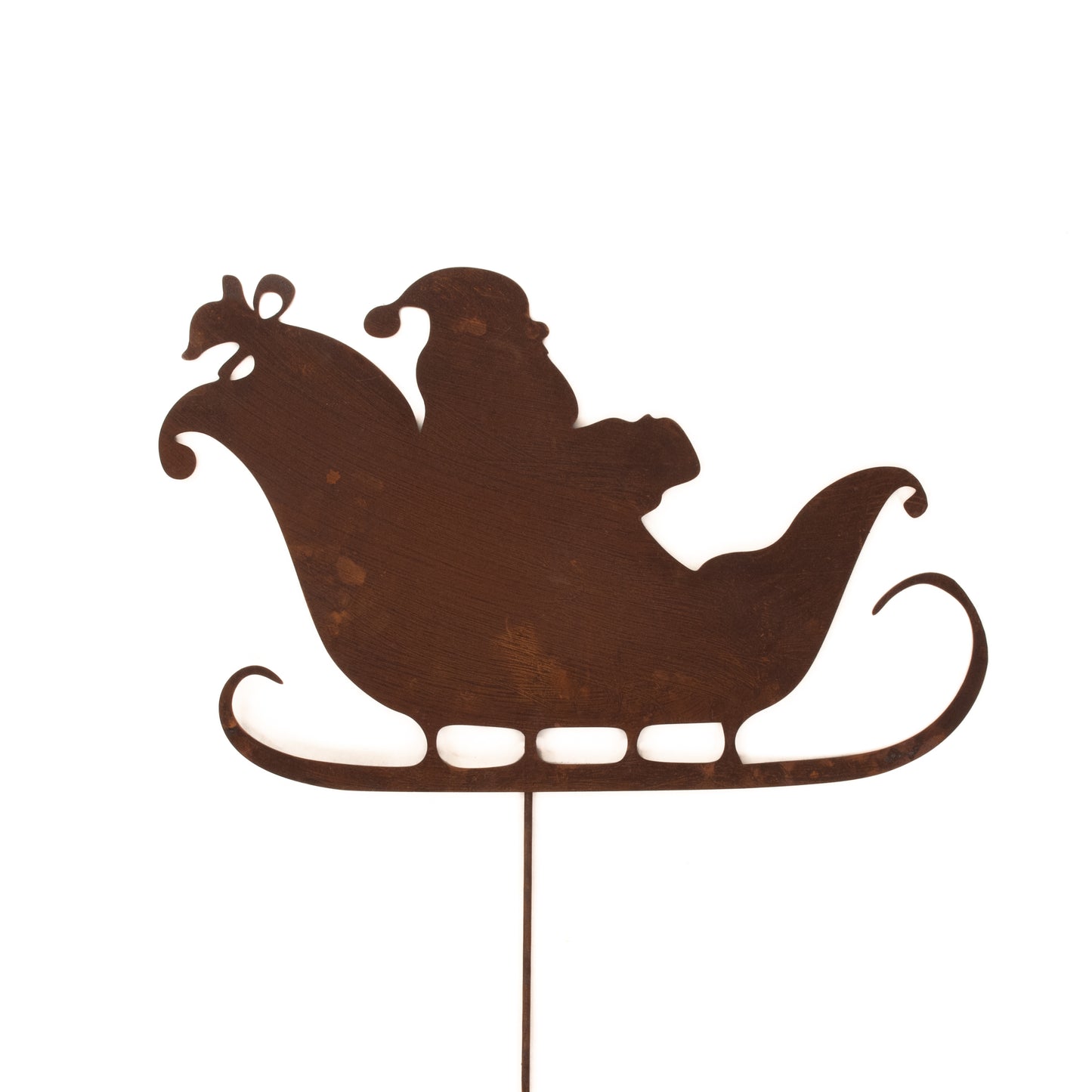 Christmas Decorations Corten Steel Effect - Santa Claus, Reindeers