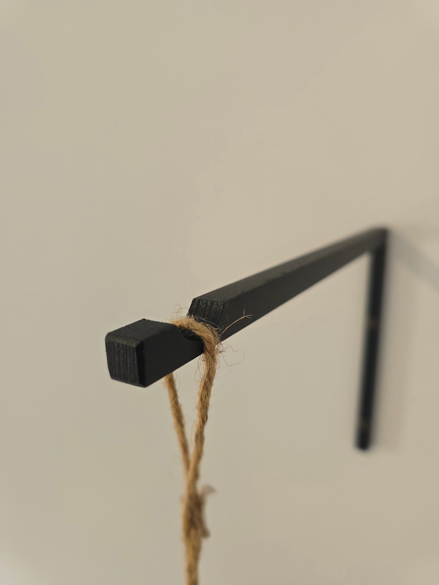 Industrial Black Wall Plant Hanger, Modern Hanging Planter Hook, Powder-Coated Steel Plant Holder
