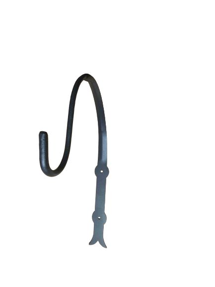 Industrial Black Wall Plant Hanger, Modern Hanging Planter Hook, Powder-Coated Steel Plant Holder