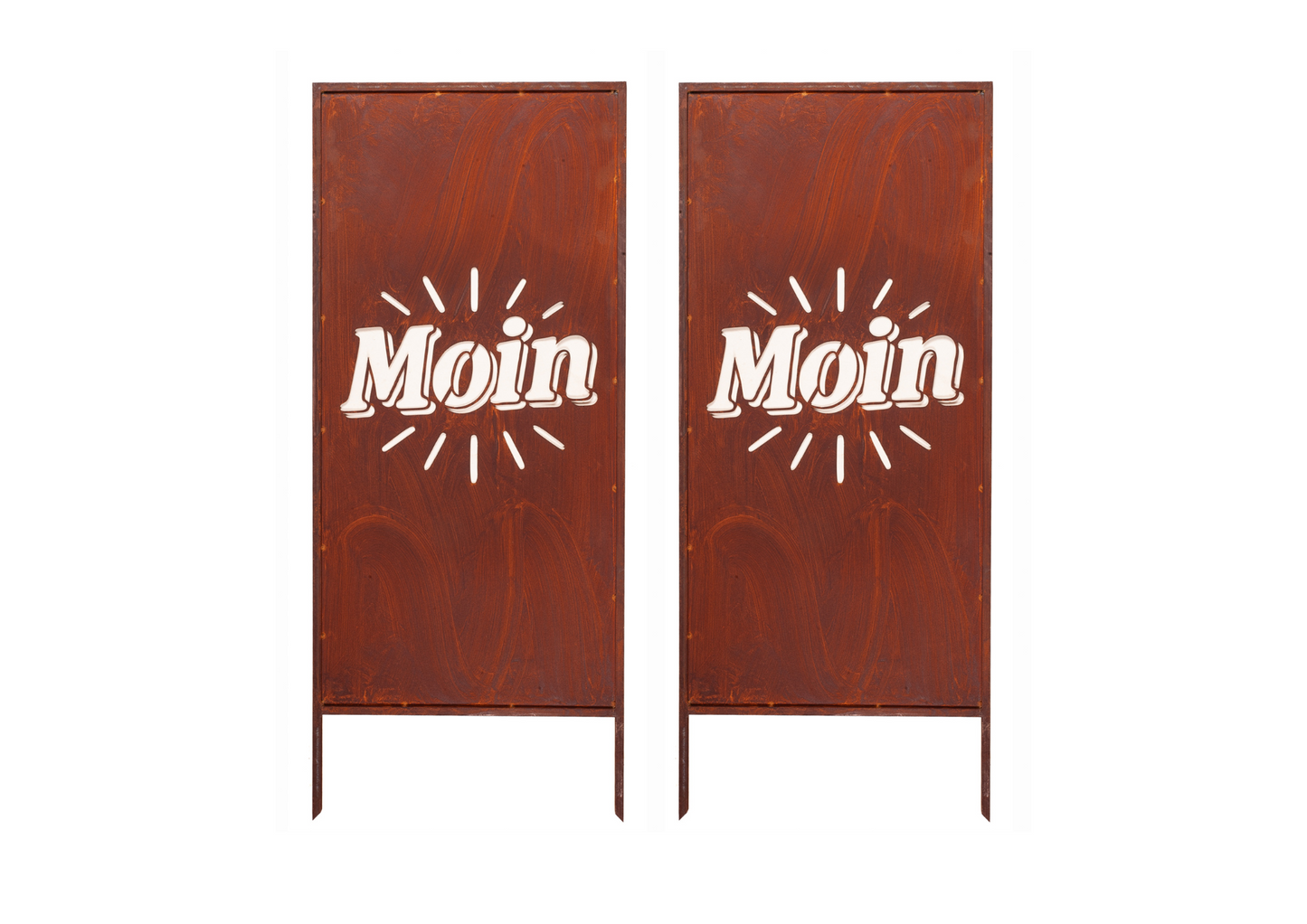 Rustic Metal Garden Screen – Corten Effect Steel Privacy Panel "Moin"