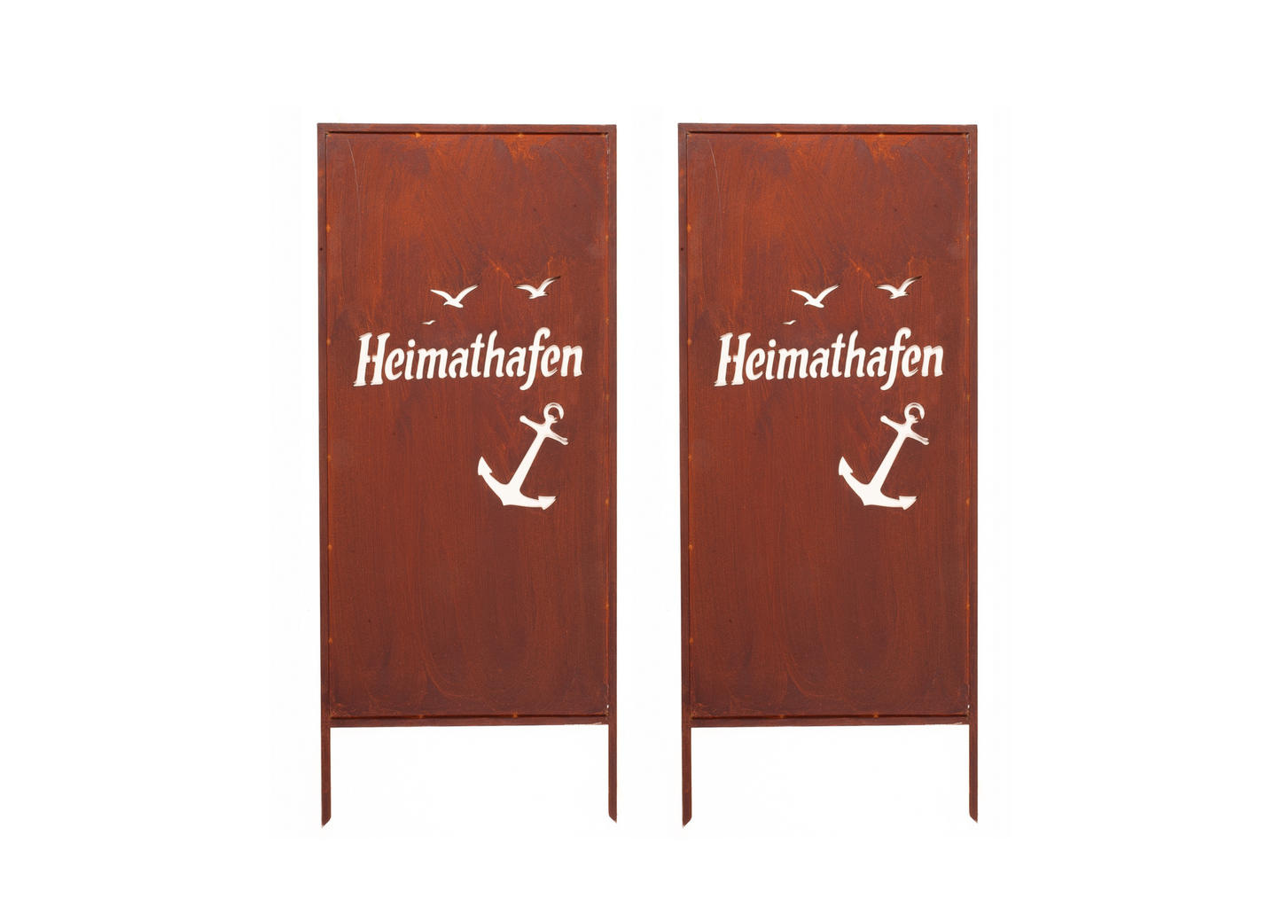 Rustic Metal Garden Screen – Corten Effect Steel Privacy Panel Port