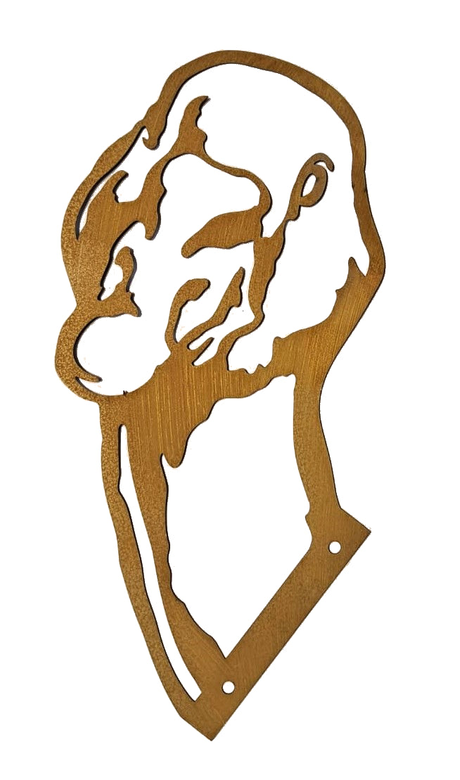 Rustic Steel Duck Sculpture, Corten Effect, Garden Art