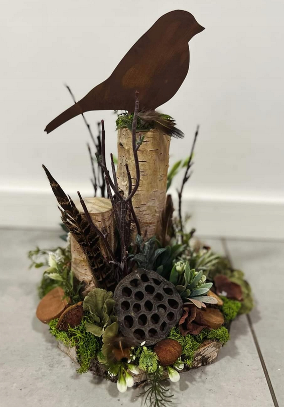 Various Rusty Metal Bird Sculpture – Handmade Rustic Garden Art