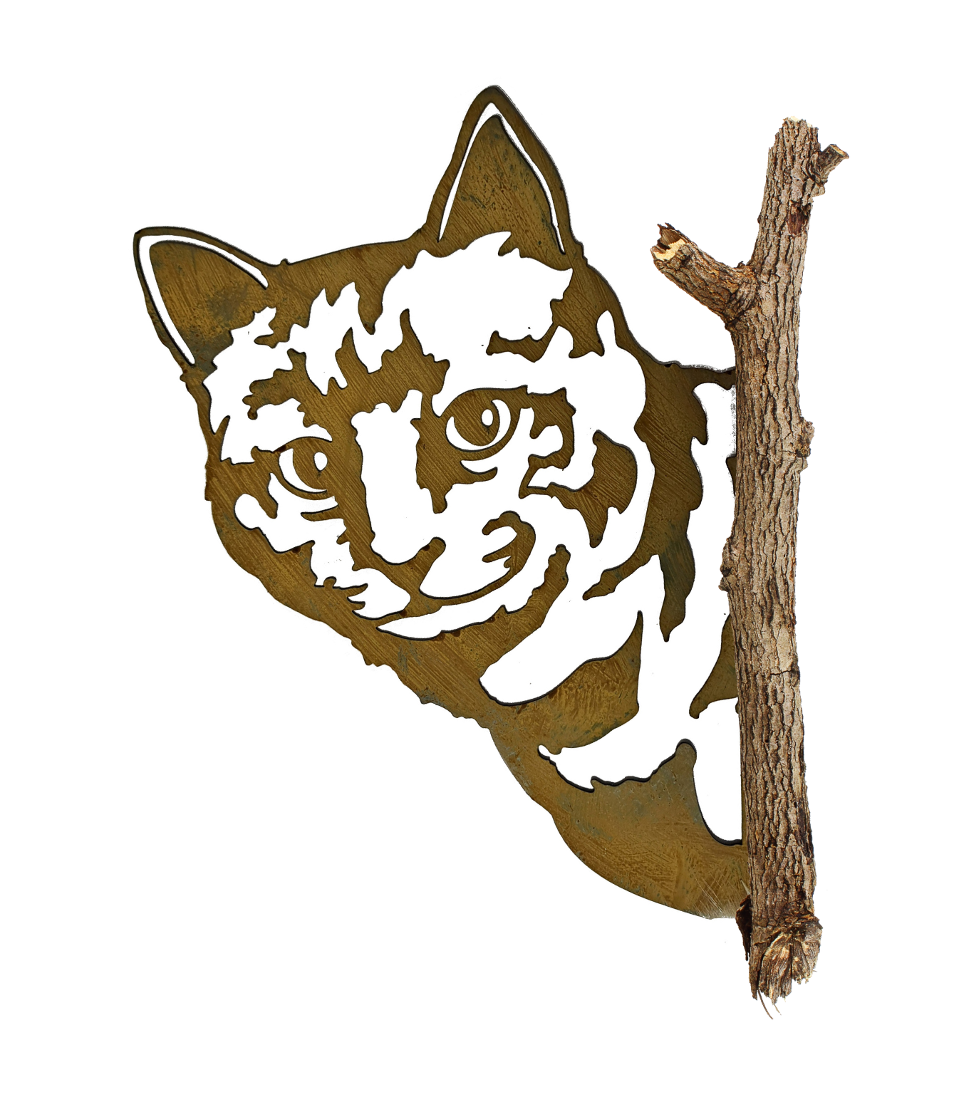 Rustic Steel Cat Garden Art – Handmade Metal Silhouette