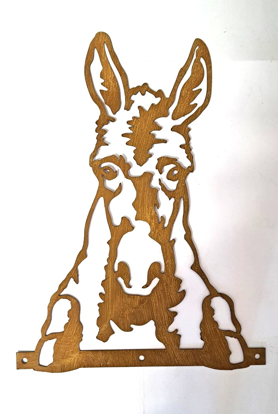 Rustic Metal Donkey Garden Stake – Weathered Steel Farmhouse Decor