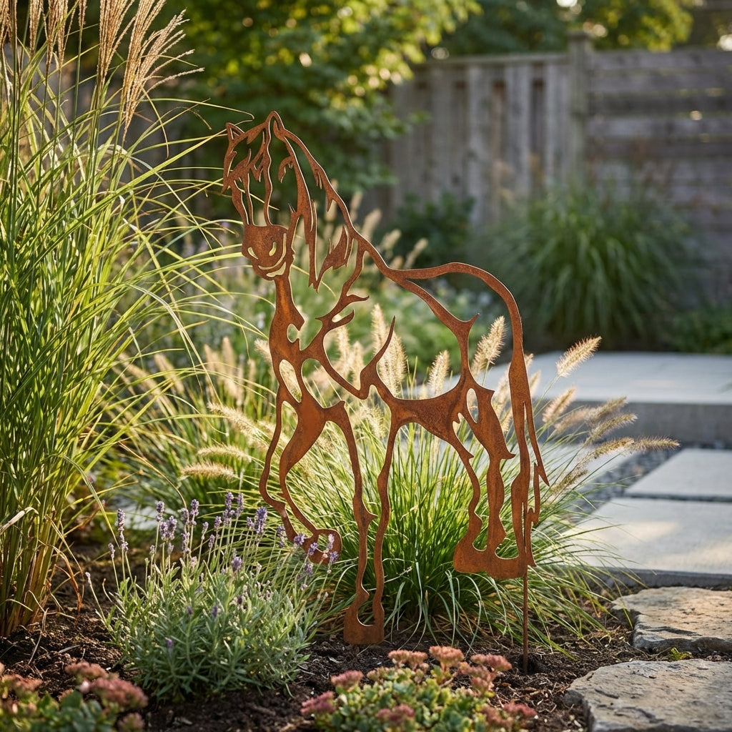 Various Corten Steel Horse Sculptures - Rustic Garden Art