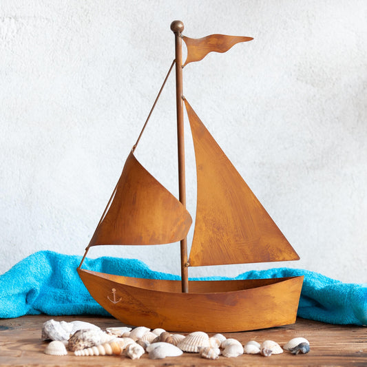 Metal Decorative Ship Home Ornament Corten Effect Decoration