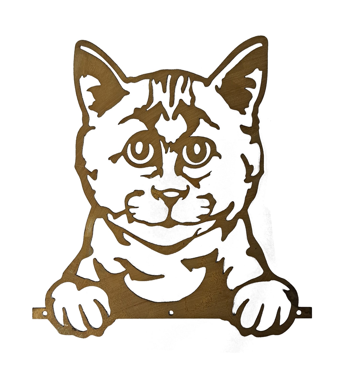 Rustic Steel Cat Garden Art – Handmade Metal Silhouette